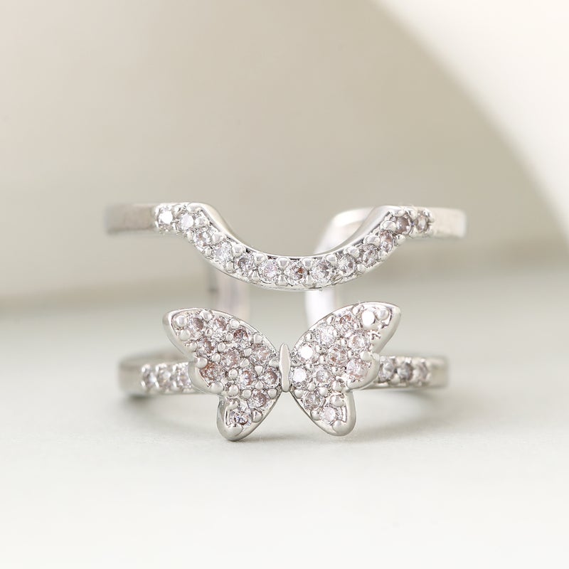 Personality Fashion Creative Open Knuckle Ring Nail Ring Women'S Temperament Diamond Nail Set Jewelry - Image 5